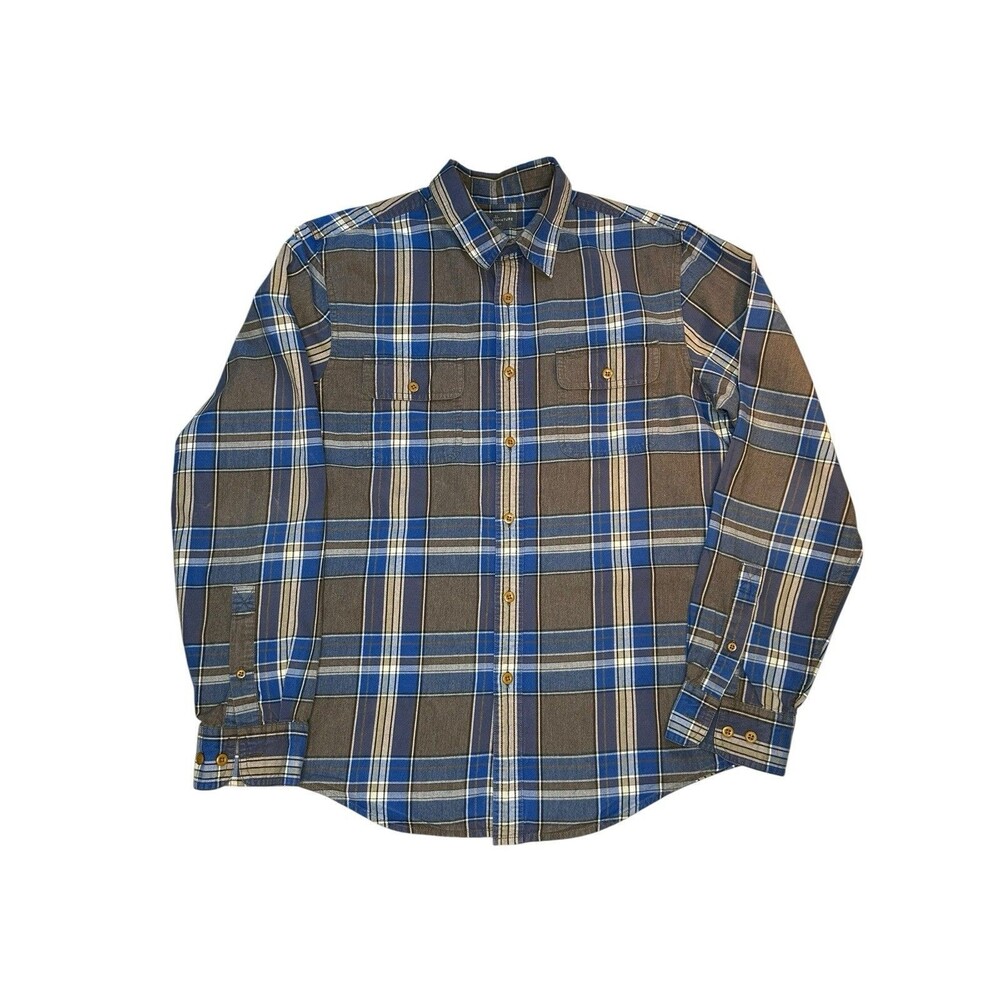 LL Bean Signature Men's Slim Fit Castine Flannel Shirt MED Three Season Cotton